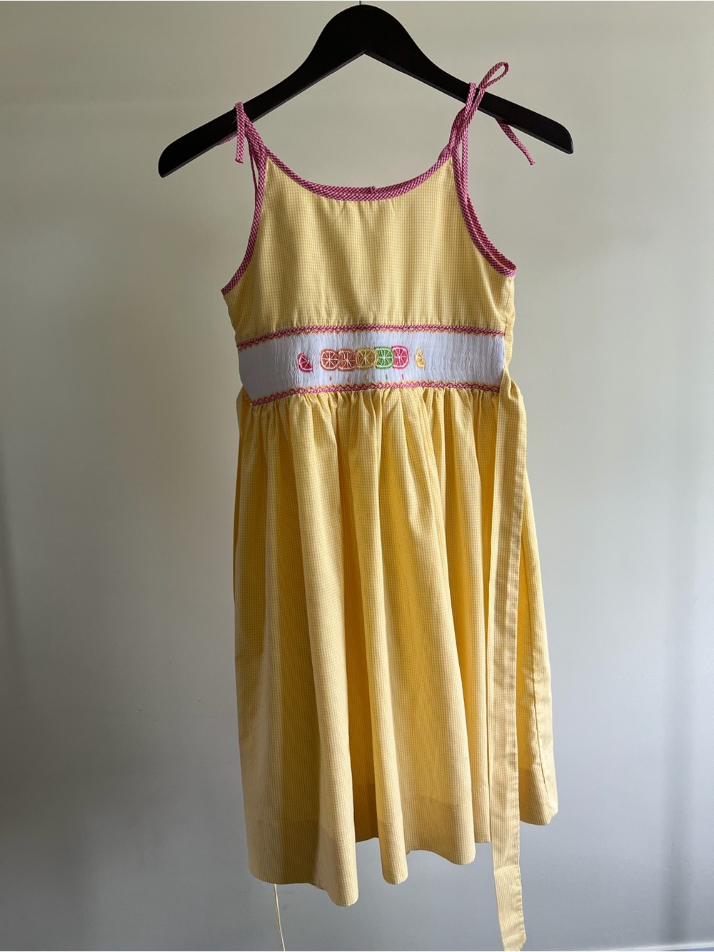 Smocked Yellow Girl’s Sundress